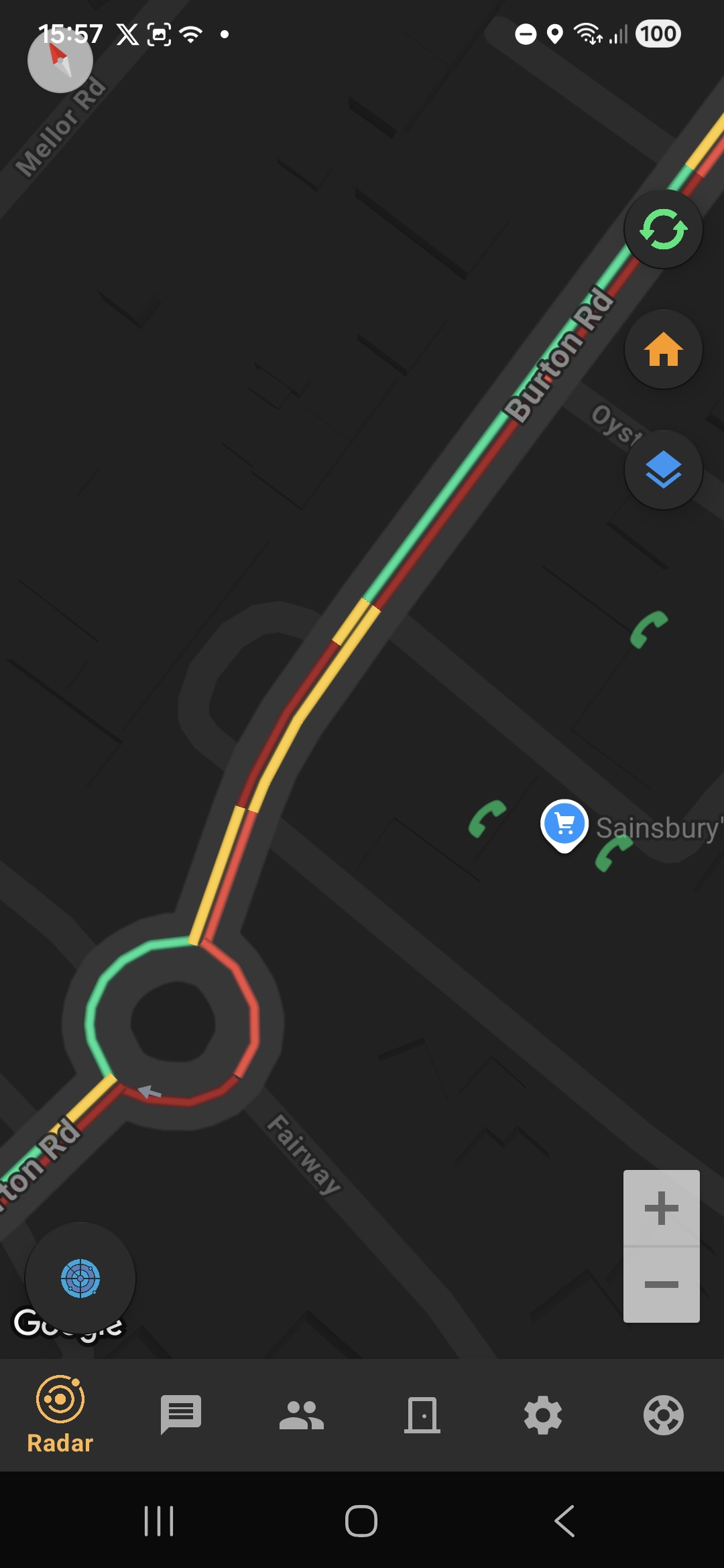 Live map with data overlays