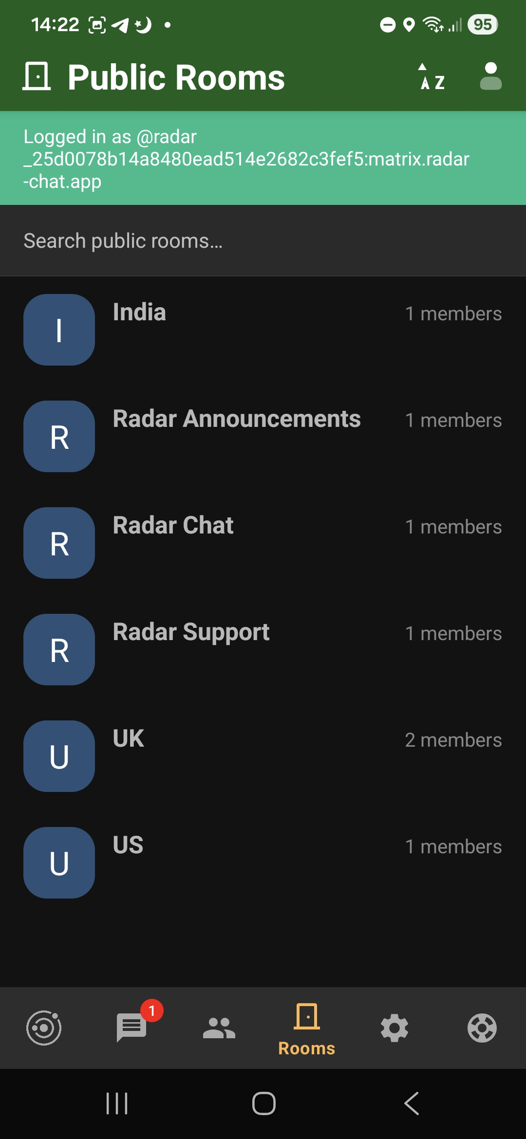 Matrix chat rooms