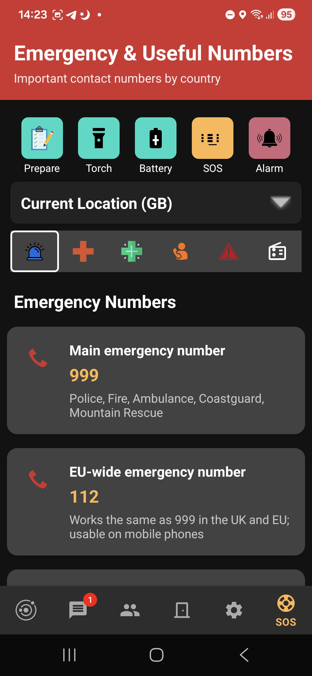 SOS and emergency features