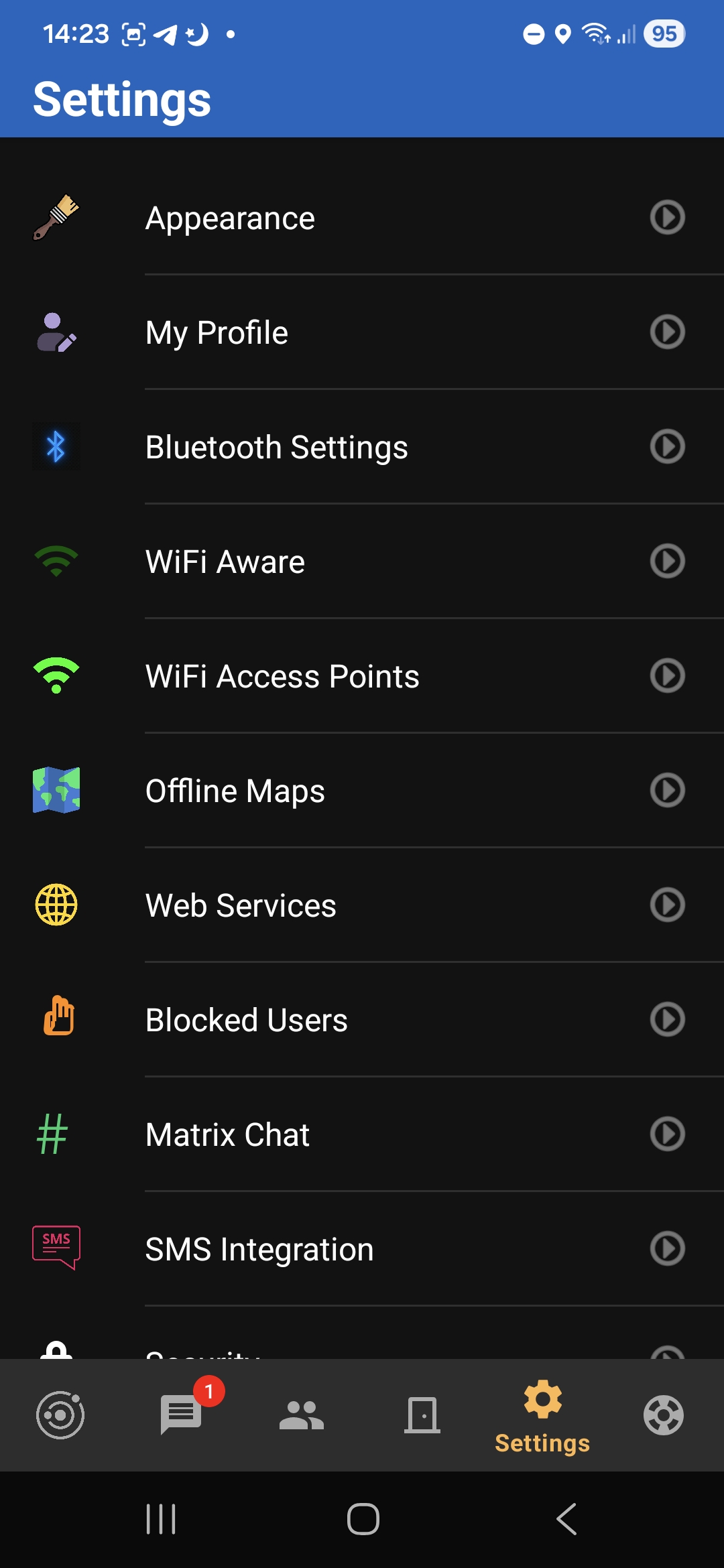 App settings